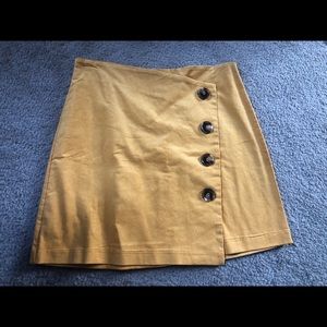 Mustard corduroy skirt
